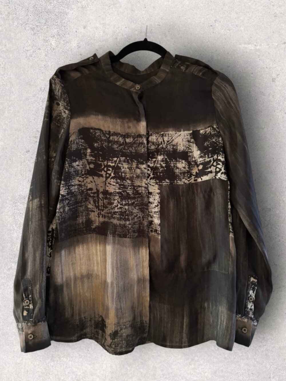 Hôtel Particulier Abstract Print Silk Blouse - Picture 2 of 7